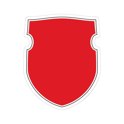 Pahonia-contour bg-shield black edge (Belarus) (Coat of Arms) STICKER Vinyl Kiss-Cut Decal 6 Inch White - The Sticker Space