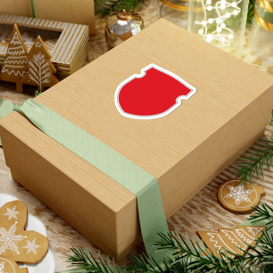 Pahonia-contour bg-shield black edge (Belarus) (Coat of Arms) STICKER Vinyl Kiss-Cut Decal - The Sticker Space