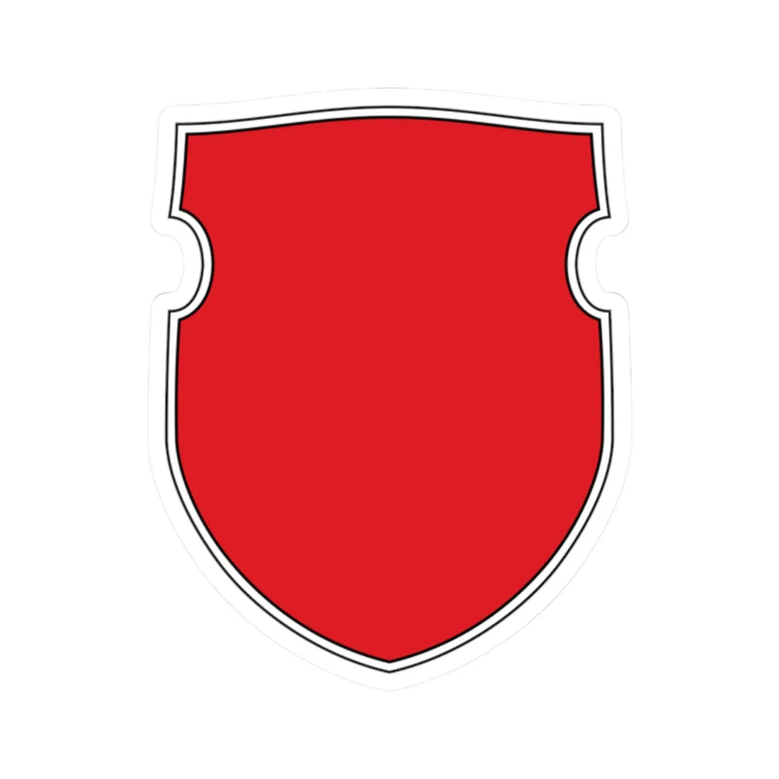 Pahonia-contour bg-shield double black edge (Belarus) (Coat of Arms) STICKER Vinyl Kiss-Cut Decal 2 Inch White - The Sticker Space