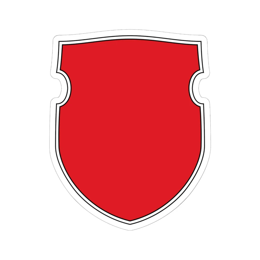 Pahonia-contour bg-shield double black edge (Belarus) (Coat of Arms) STICKER Vinyl Kiss-Cut Decal 6 Inch White - The Sticker Space