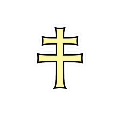 Pahonia-contour black-gold cross (Belarus) (Coat of Arms) STICKER Vinyl Kiss-Cut Decal 2 Inch White - The Sticker Space