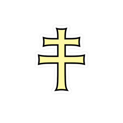 Pahonia-contour black-gold cross (Belarus) (Coat of Arms) STICKER Vinyl Kiss-Cut Decal 3 Inch White - The Sticker Space