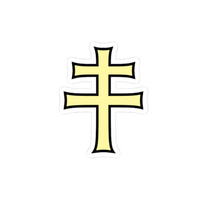 Pahonia-contour black-gold cross (Belarus) (Coat of Arms) STICKER Vinyl Kiss-Cut Decal 4 Inch White - The Sticker Space