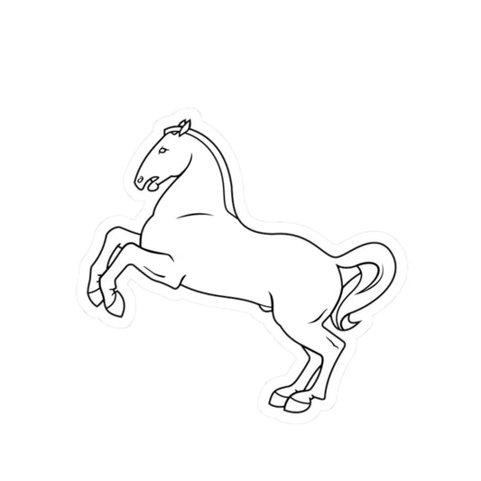 Pahonia-contour horse only (Belarus) (Coat of Arms) STICKER Vinyl Kiss-Cut Decal 2 Inch White - The Sticker Space
