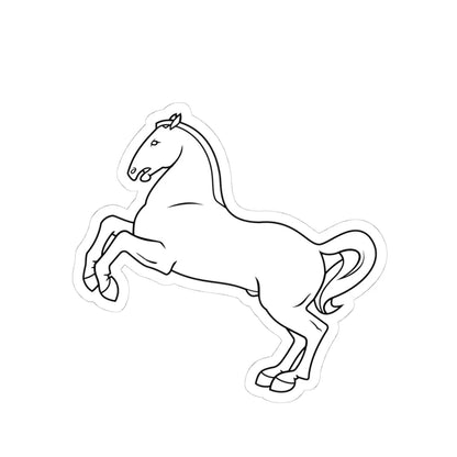 Pahonia-contour horse only (Belarus) (Coat of Arms) STICKER Vinyl Kiss-Cut Decal 4 Inch White - The Sticker Space