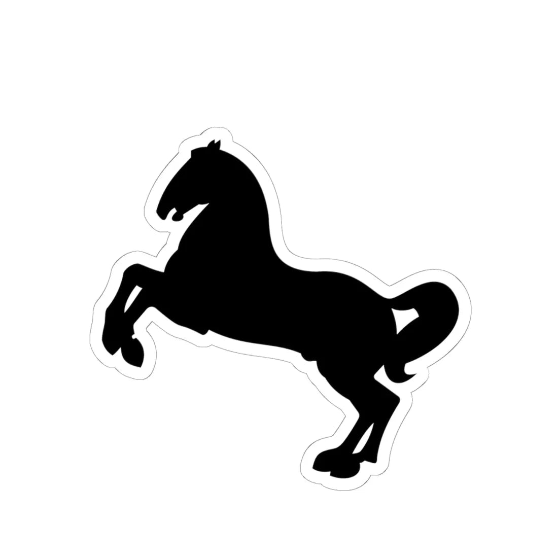 Pahonia-contour horse silhouette (Belarus) (Coat of Arms) STICKER Vinyl Kiss-Cut Decal 6 Inch White - The Sticker Space