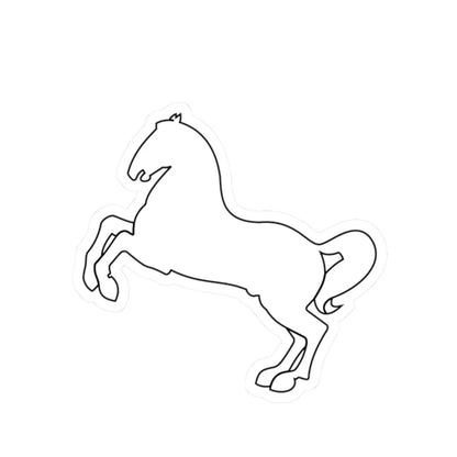 Pahonia-contour horse sketch (Belarus) (Coat of Arms) STICKER Vinyl Kiss-Cut Decal 2 Inch White - The Sticker Space