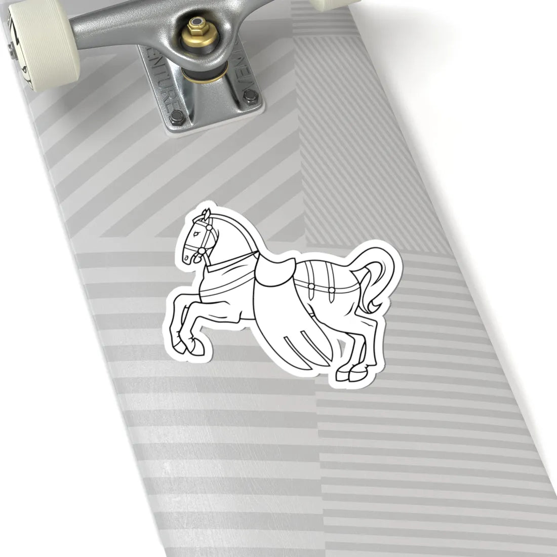 Pahonia-contour horse with harness (Belarus) (Coat of Arms) STICKER Vinyl Kiss-Cut Decal - The Sticker Space