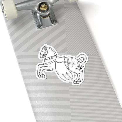 Pahonia-contour horse with harness (Belarus) (Coat of Arms) STICKER Vinyl Kiss-Cut Decal - The Sticker Space