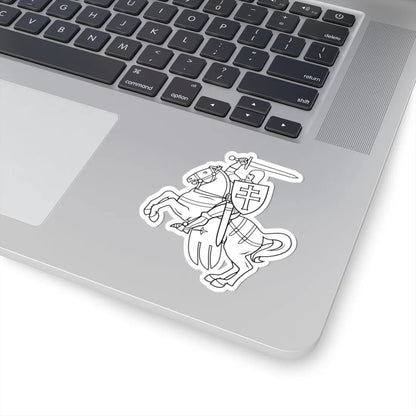 Pahonia-contour lightweight-by element-black-white filled (Belarus) (Coat of Arms) STICKER Vinyl Kiss-Cut Decal - The Sticker Space