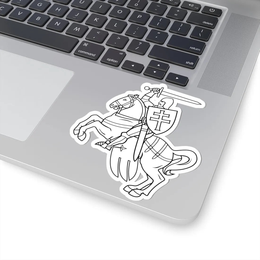 Pahonia-contour lightweight-by element-black-white filled (Belarus) (Coat of Arms) STICKER Vinyl Kiss-Cut Decal - The Sticker Space