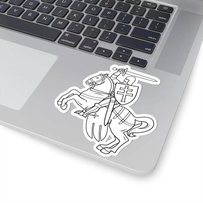 Pahonia-contour lightweight-by element-black-white filled (Belarus) (Coat of Arms) STICKER Vinyl Kiss-Cut Decal - The Sticker Space