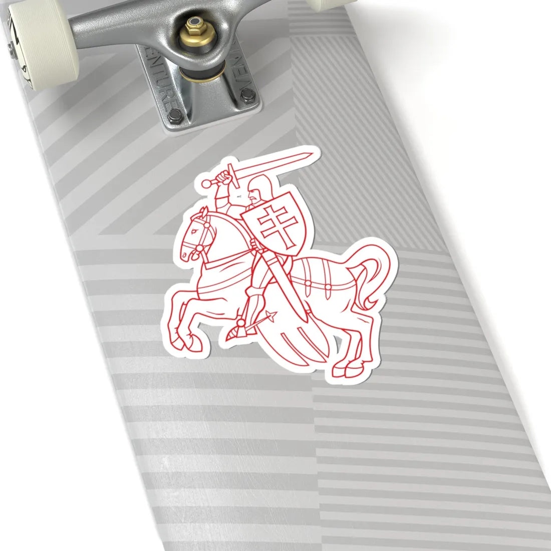 Pahonia-contour lightweight-by element-white filled (Belarus) (Coat of Arms) STICKER Vinyl Kiss-Cut Decal - The Sticker Space