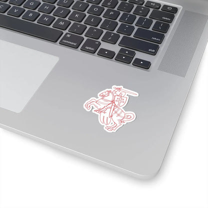 Pahonia-contour lightweight-by element-white filled (Belarus) (Coat of Arms) STICKER Vinyl Kiss-Cut Decal - The Sticker Space