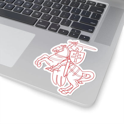 Pahonia-contour lightweight-by element-white filled (Belarus) (Coat of Arms) STICKER Vinyl Kiss-Cut Decal - The Sticker Space