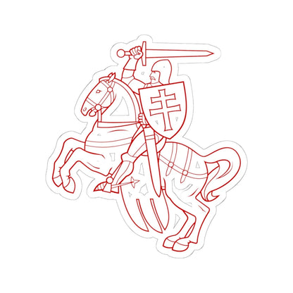 Pahonia-contour no fill (Belarus) (Coat of Arms) STICKER Vinyl Kiss-Cut Decal 6 Inch White - The Sticker Space