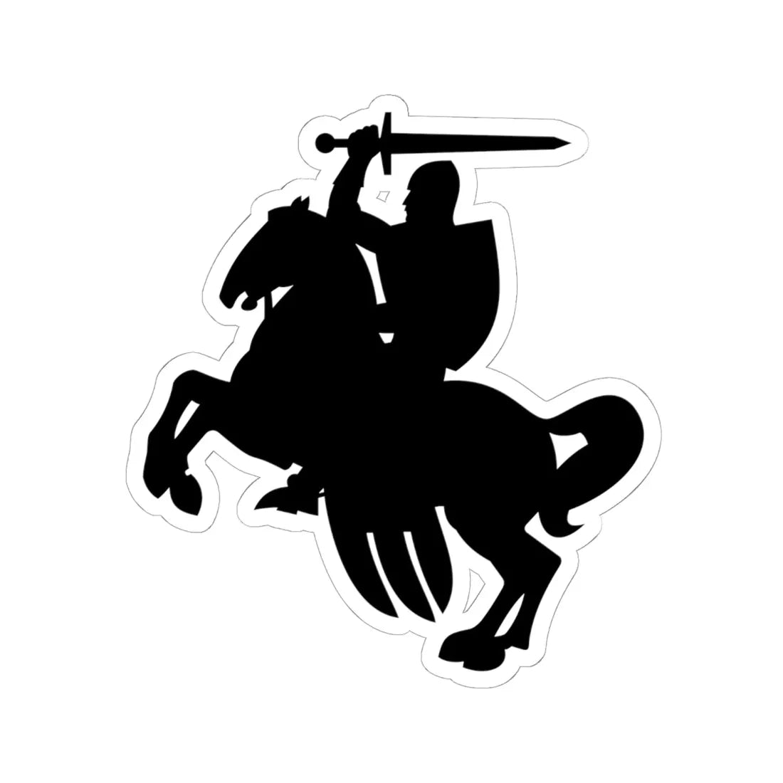 Pahonia-contour pahonia silhouette (Belarus) (Coat of Arms) STICKER Vinyl Kiss-Cut Decal 6 Inch White - The Sticker Space