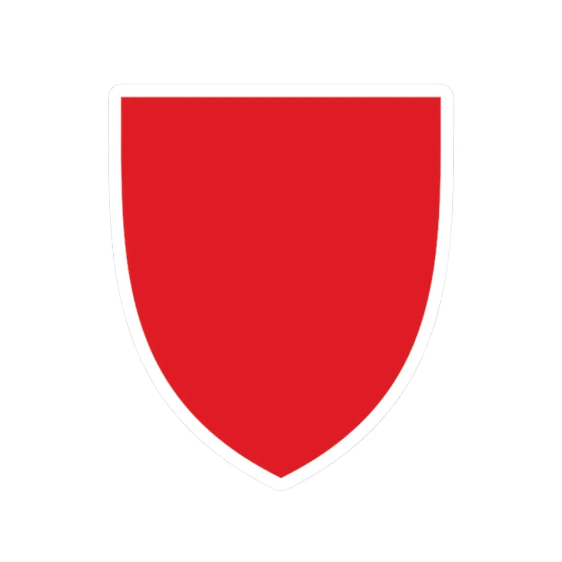 Pahonia-contour red shield (Belarus) (Coat of Arms) STICKER Vinyl Kiss-Cut Decal 2 Inch White - The Sticker Space