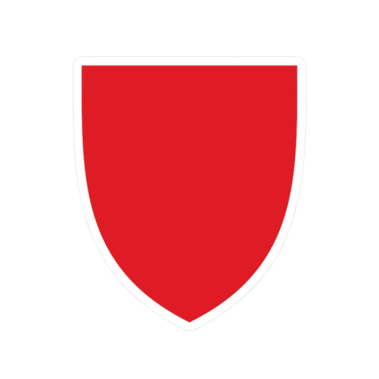 Pahonia-contour red shield (Belarus) (Coat of Arms) STICKER Vinyl Kiss-Cut Decal 2 Inch White - The Sticker Space