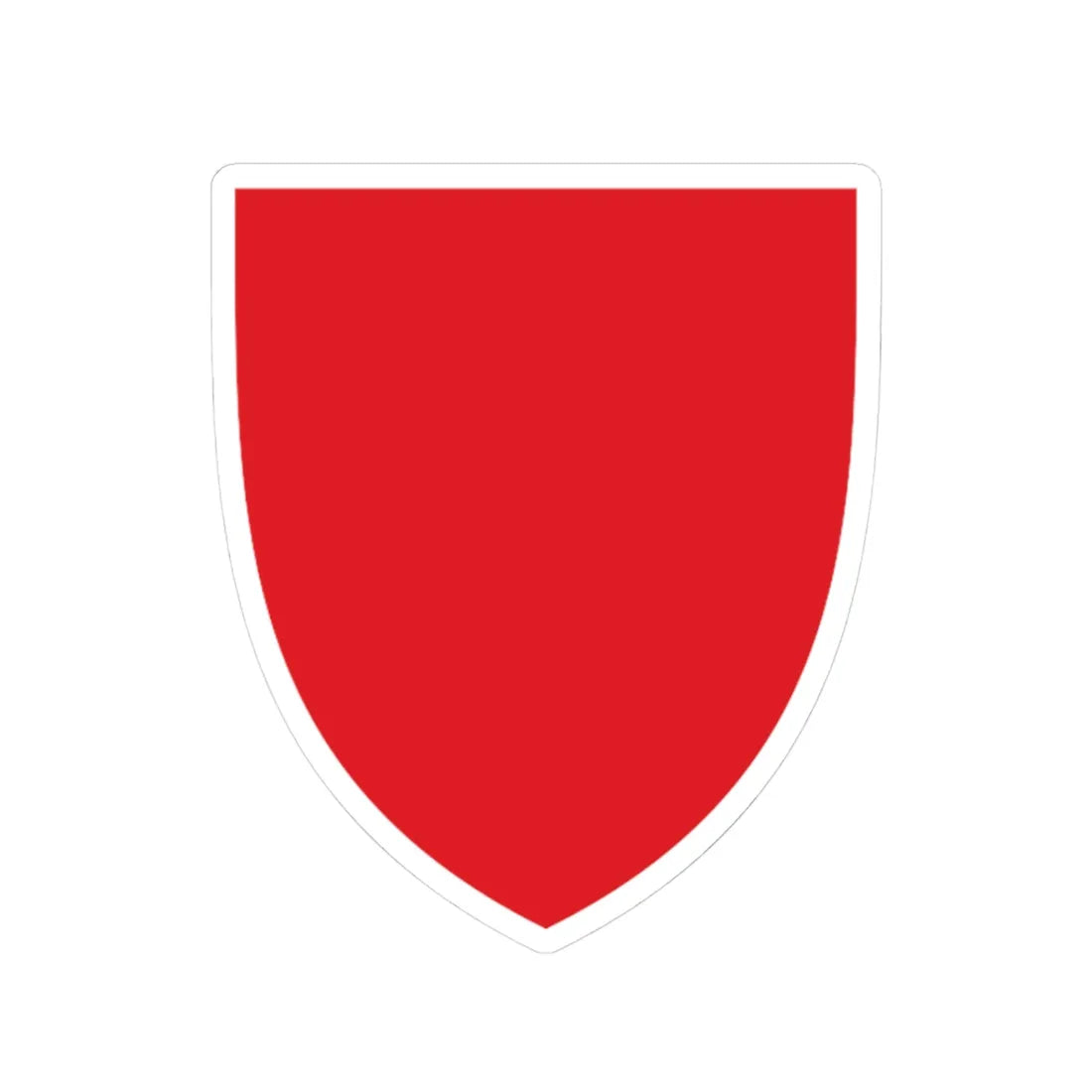 Pahonia-contour red shield (Belarus) (Coat of Arms) STICKER Vinyl Kiss-Cut Decal 3 Inch White - The Sticker Space