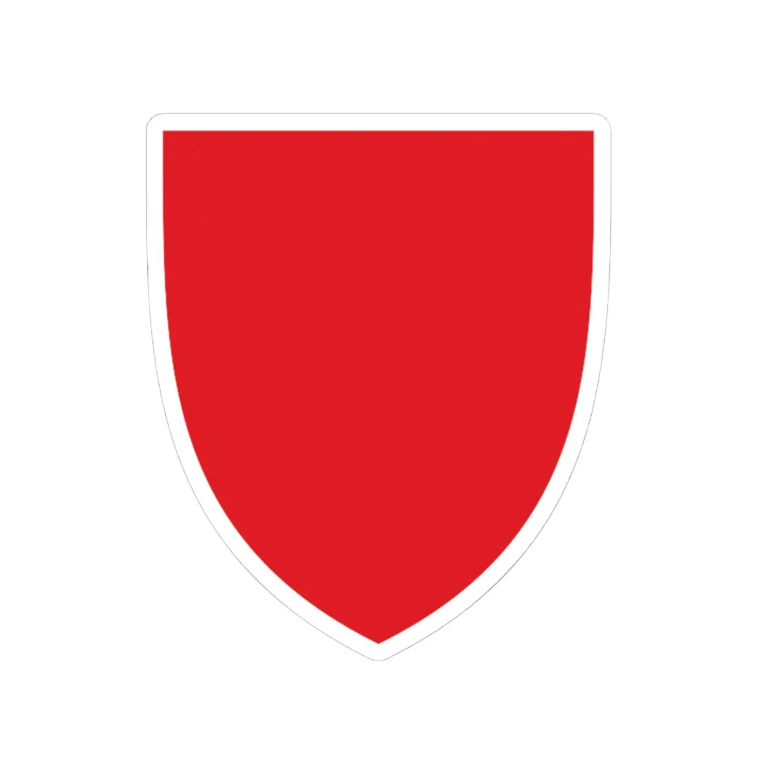 Pahonia-contour red shield (Belarus) (Coat of Arms) STICKER Vinyl Kiss-Cut Decal 4 Inch White - The Sticker Space