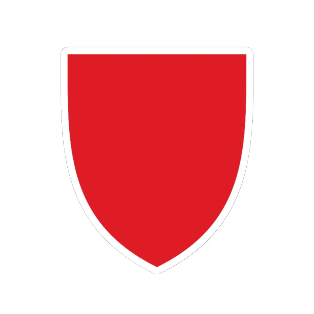 Pahonia-contour red shield (Belarus) (Coat of Arms) STICKER Vinyl Kiss-Cut Decal 6 Inch White - The Sticker Space