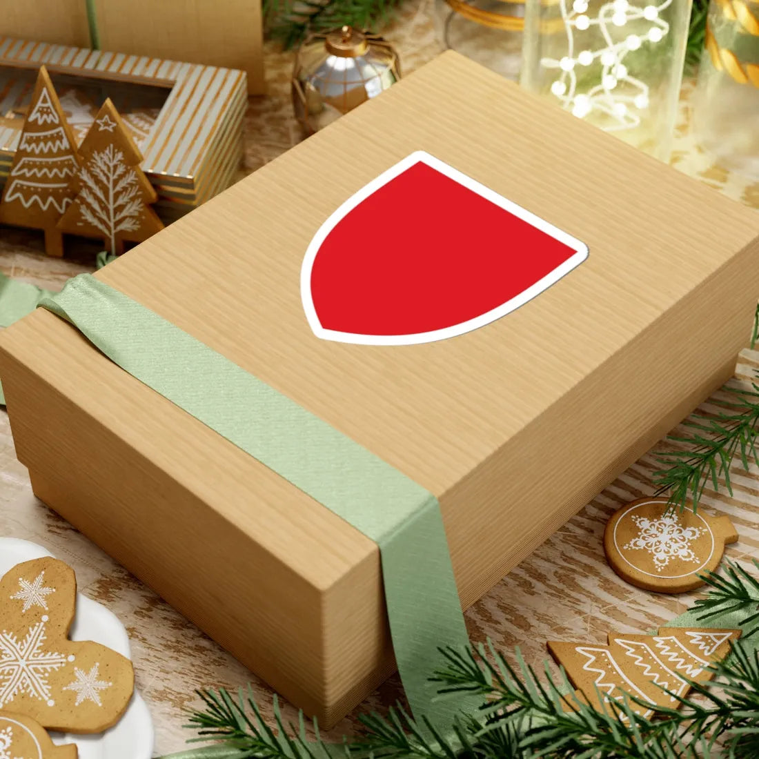 Pahonia-contour red shield (Belarus) (Coat of Arms) STICKER Vinyl Kiss-Cut Decal - The Sticker Space