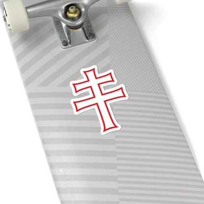 Pahonia-contour red-white cross (Belarus) (Coat of Arms) STICKER Vinyl Kiss-Cut Decal - The Sticker Space