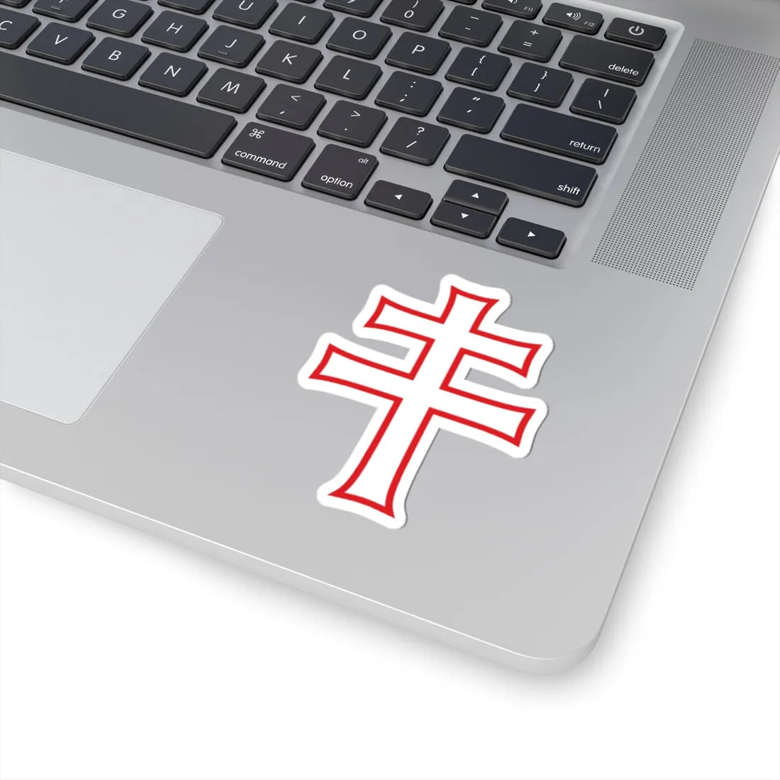 Pahonia-contour red-white cross (Belarus) (Coat of Arms) STICKER Vinyl Kiss-Cut Decal - The Sticker Space