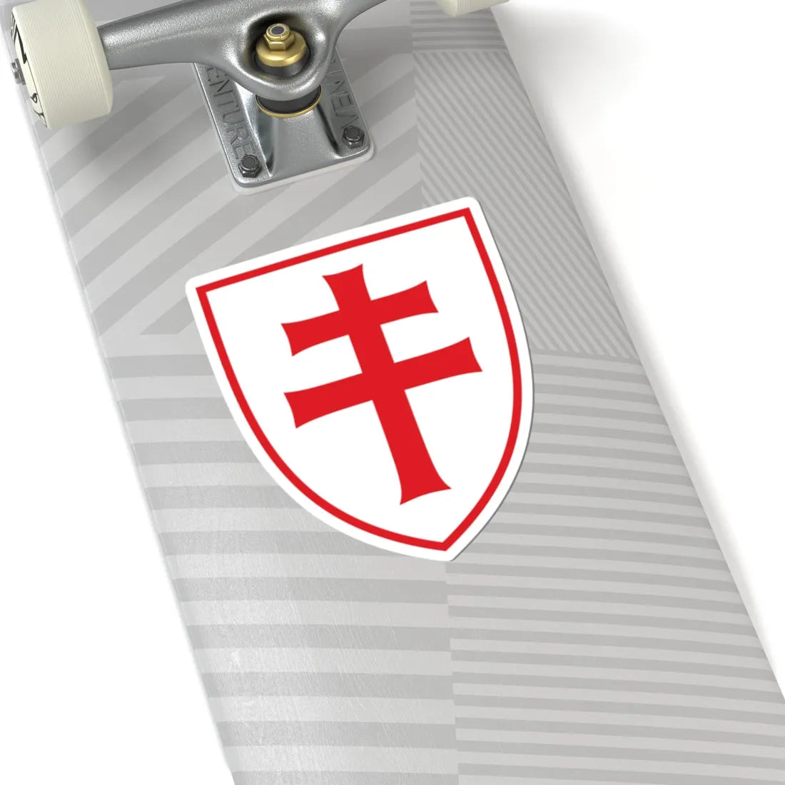 Pahonia-contour red-white shield with red cross (Belarus) (Coat of Arms) STICKER Vinyl Kiss-Cut Decal - The Sticker Space