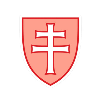 Pahonia-contour shield with cross (Belarus) (Coat of Arms) STICKER Vinyl Kiss-Cut Decal 2 Inch White - The Sticker Space