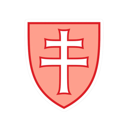 Pahonia-contour shield with cross (Belarus) (Coat of Arms) STICKER Vinyl Kiss-Cut Decal 2 Inch White - The Sticker Space