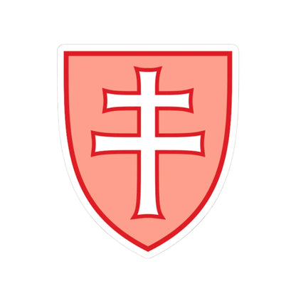 Pahonia-contour shield with cross (Belarus) (Coat of Arms) STICKER Vinyl Kiss-Cut Decal 3 Inch White - The Sticker Space
