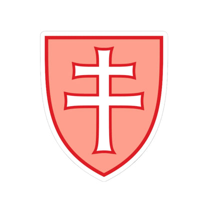 Pahonia-contour shield with cross (Belarus) (Coat of Arms) STICKER Vinyl Kiss-Cut Decal 6 Inch White - The Sticker Space