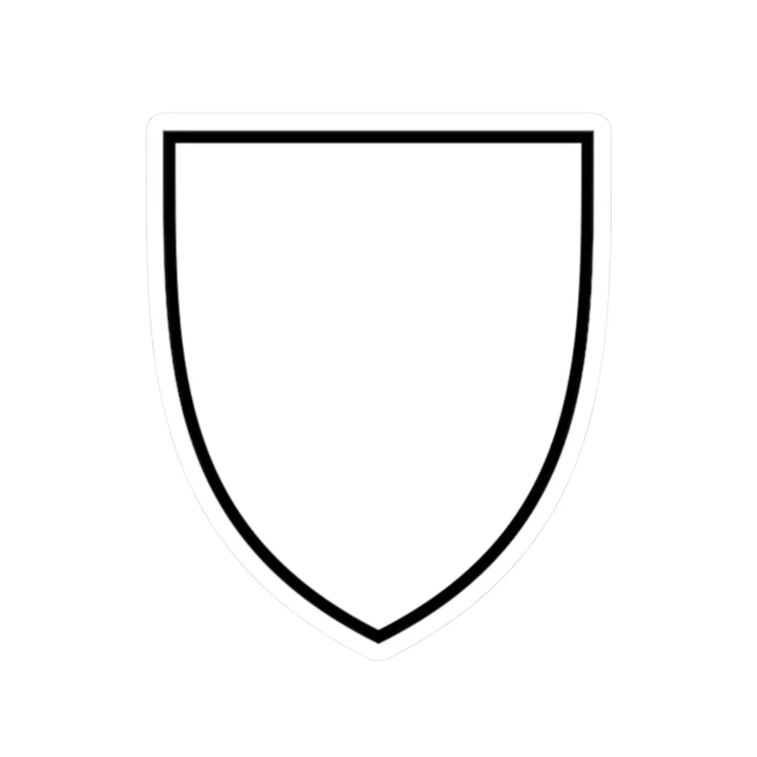 Pahonia-contour white shield (Belarus) (Coat of Arms) STICKER Vinyl Kiss-Cut Decal 2 Inch White - The Sticker Space