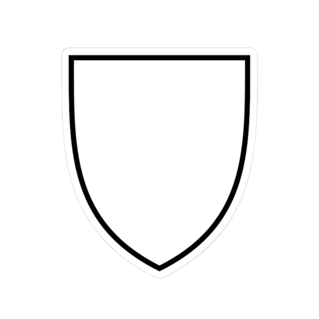 Pahonia-contour white shield (Belarus) (Coat of Arms) STICKER Vinyl Kiss-Cut Decal 3 Inch White - The Sticker Space