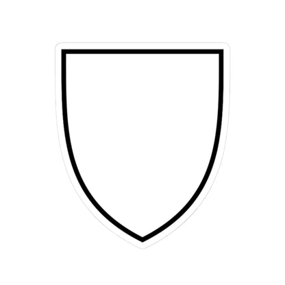 Pahonia-contour white shield (Belarus) (Coat of Arms) STICKER Vinyl Kiss-Cut Decal 3 Inch White - The Sticker Space