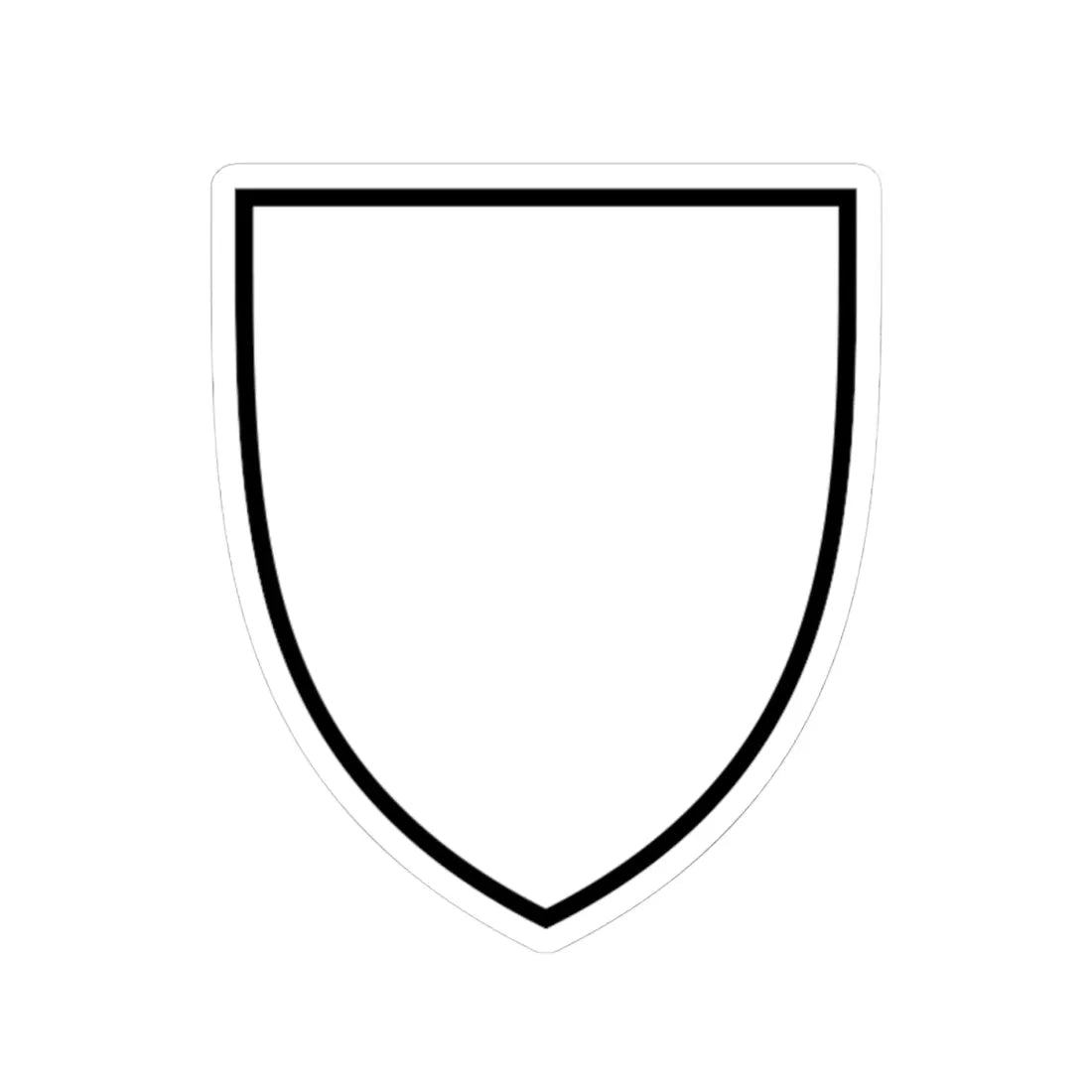 Pahonia-contour white shield (Belarus) (Coat of Arms) STICKER Vinyl Kiss-Cut Decal 4 Inch White - The Sticker Space