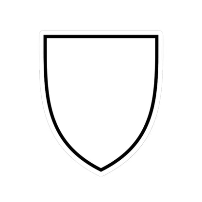 Pahonia-contour white shield (Belarus) (Coat of Arms) STICKER Vinyl Kiss-Cut Decal 4 Inch White - The Sticker Space