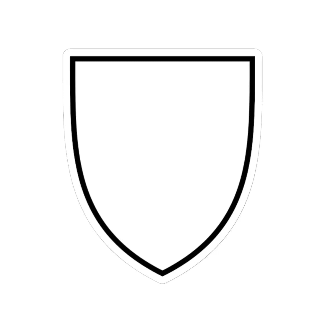 Pahonia-contour white shield (Belarus) (Coat of Arms) STICKER Vinyl Kiss-Cut Decal 6 Inch White - The Sticker Space