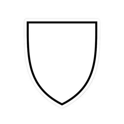 Pahonia-contour white shield (Belarus) (Coat of Arms) STICKER Vinyl Kiss-Cut Decal 6 Inch White - The Sticker Space