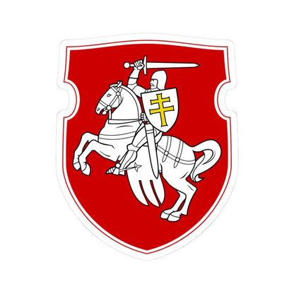 Pahonia-light black contour-golden cross (Belarus) (Coat of Arms) STICKER Vinyl Kiss-Cut Decal 3 Inch White - The Sticker Space