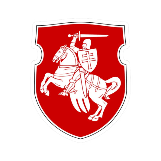 Pahonia-light black-white contour (Belarus) (Coat of Arms) STICKER Vinyl Kiss-Cut Decal 2 Inch White - The Sticker Space