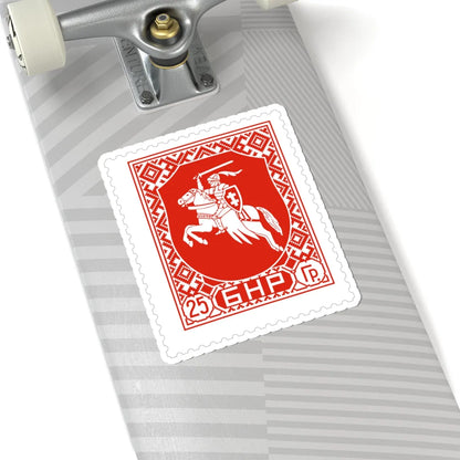 Pahonia red 25 Groschen Stamp of Belarusian Peoples Republic (Belarus) (Coat of Arms) STICKER Vinyl Kiss-Cut Decal - The Sticker Space