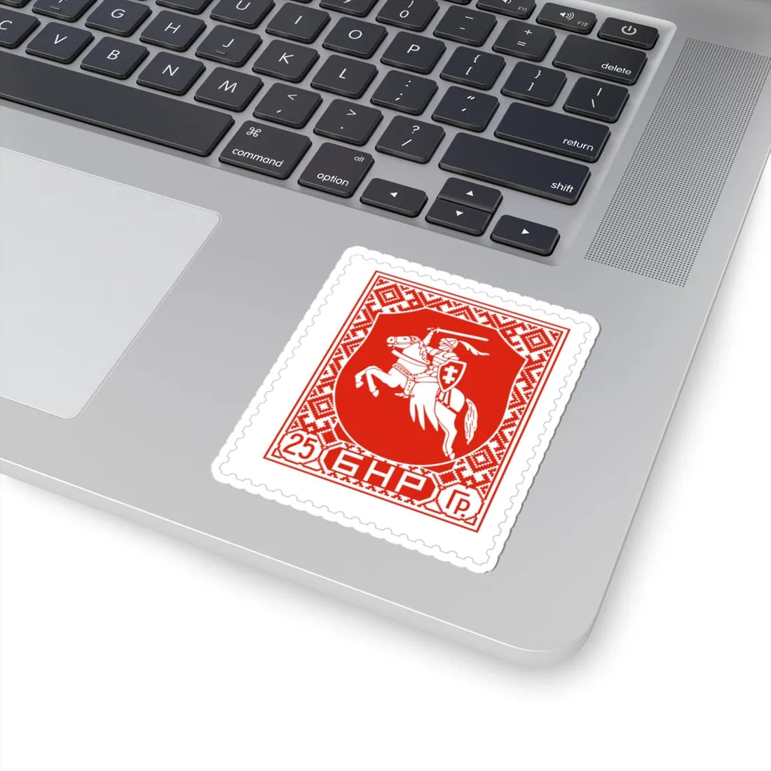 Pahonia red 25 Groschen Stamp of Belarusian Peoples Republic (Belarus) (Coat of Arms) STICKER Vinyl Kiss-Cut Decal - The Sticker Space