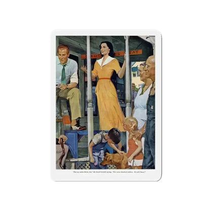 Paid in Full, Redbook, July 1951 (Magazine Illustration) Refrigerator Magnet 4 Inch Die-Cut - The Sticker Space