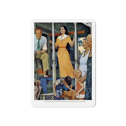 Paid in Full, Redbook, July 1951 (Magazine Illustration) Refrigerator Magnet - The Sticker Space