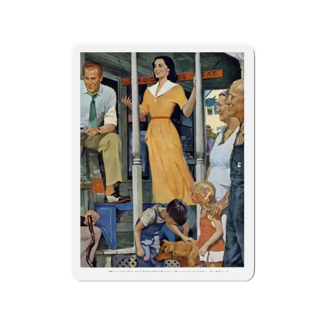 Paid in Full, Redbook, July 1951 (Magazine Illustration) Refrigerator Magnet - The Sticker Space