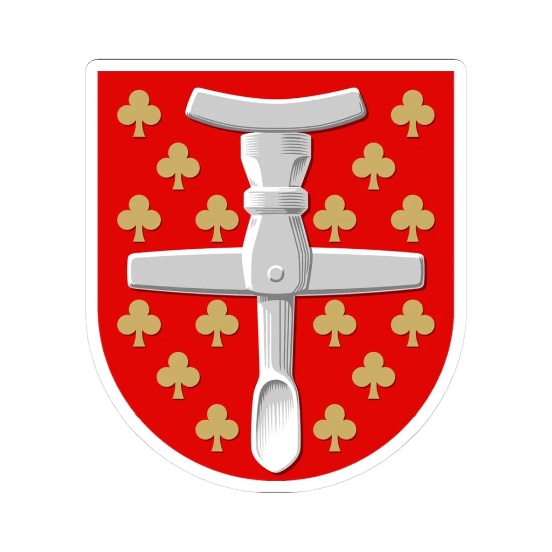 Paimio vaakuna (Finland) (Coat of Arms) STICKER Vinyl Kiss-Cut Decal 3 Inch White - The Sticker Space