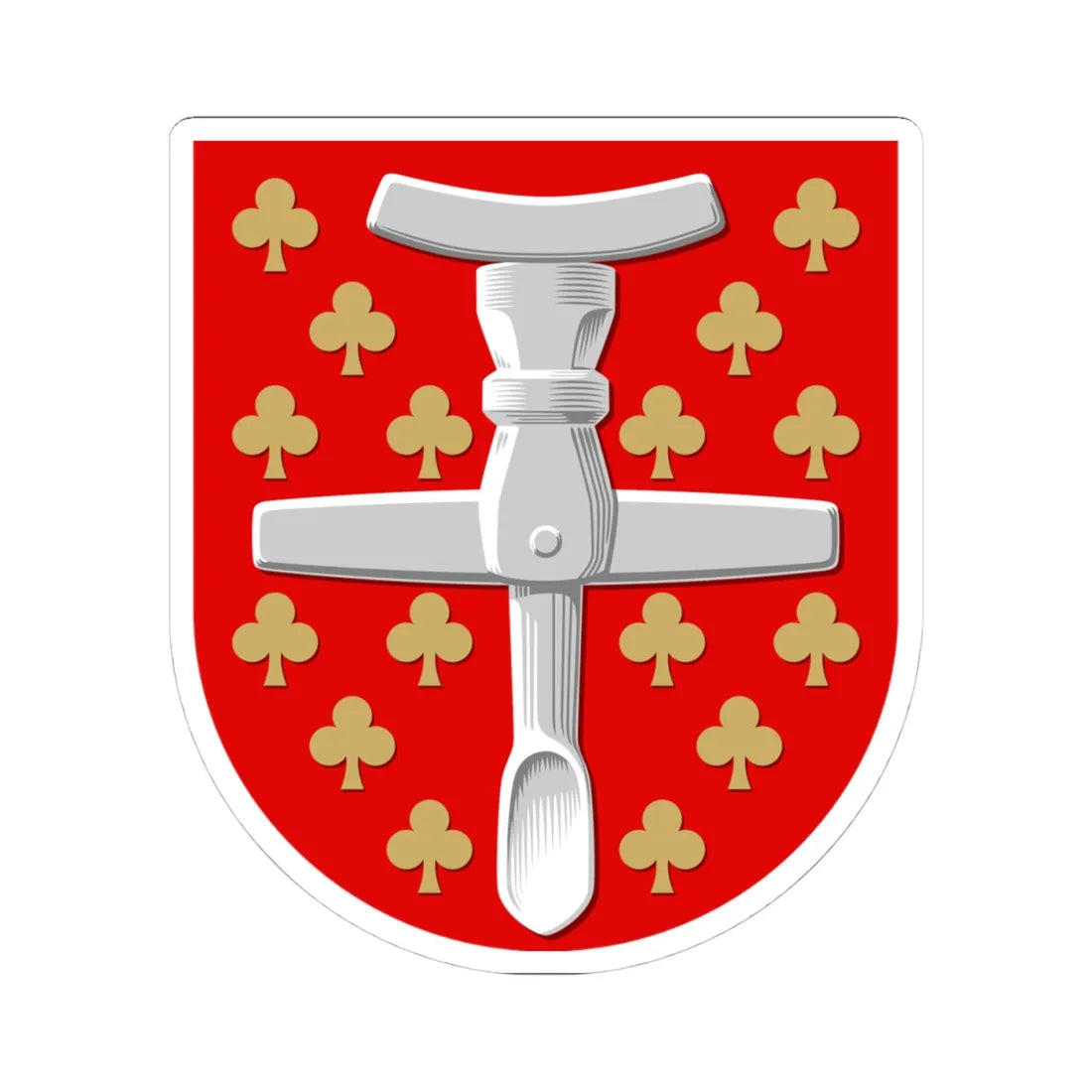 Paimio vaakuna (Finland) (Coat of Arms) STICKER Vinyl Kiss-Cut Decal 4 Inch White - The Sticker Space